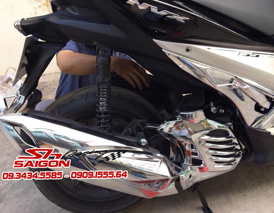 ỐP PÔ INNOX LỌC GIÓ PÔ E CHO XE NVX 155CC